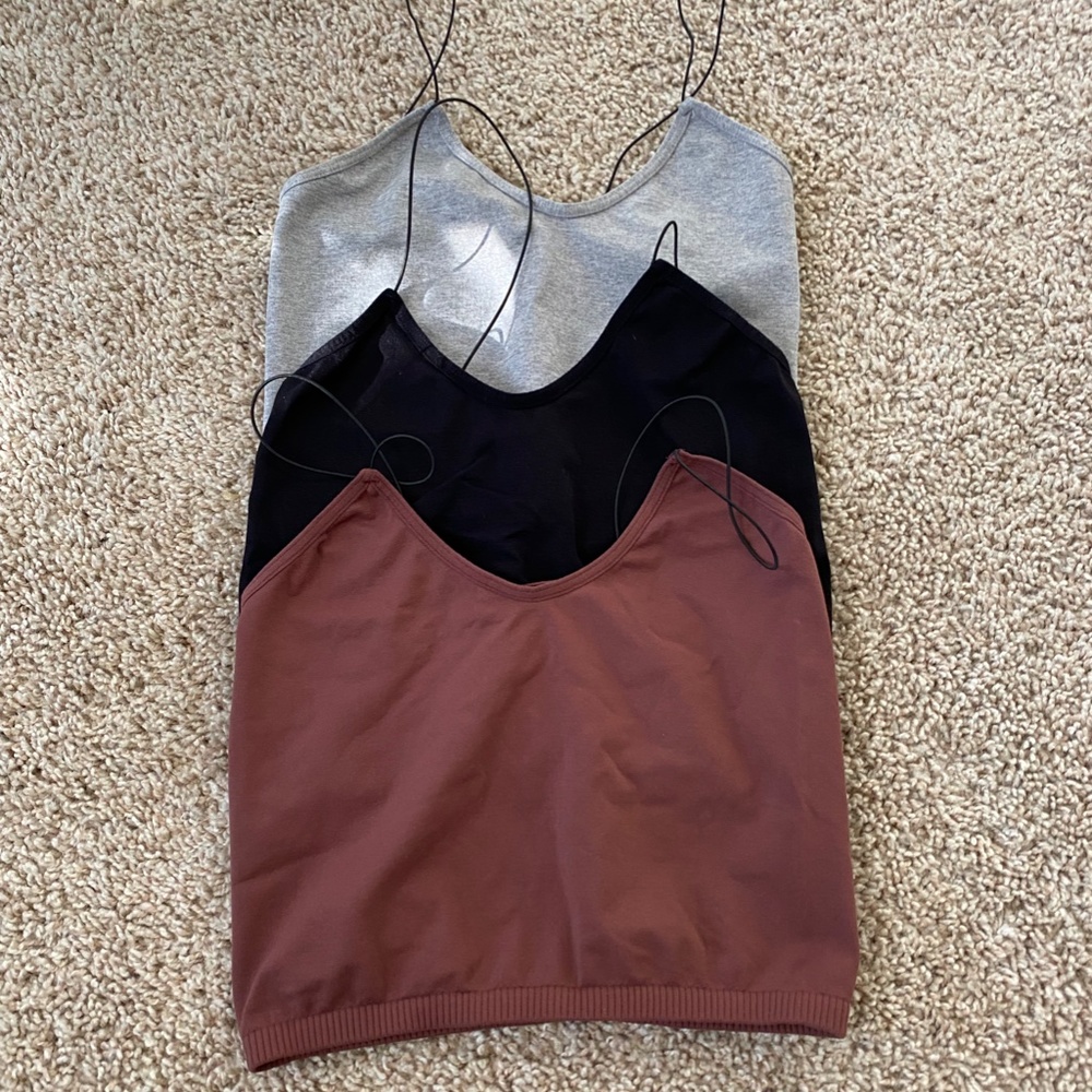 Free People XS/S Tank Top Bundle - Grey, Black, Mauve